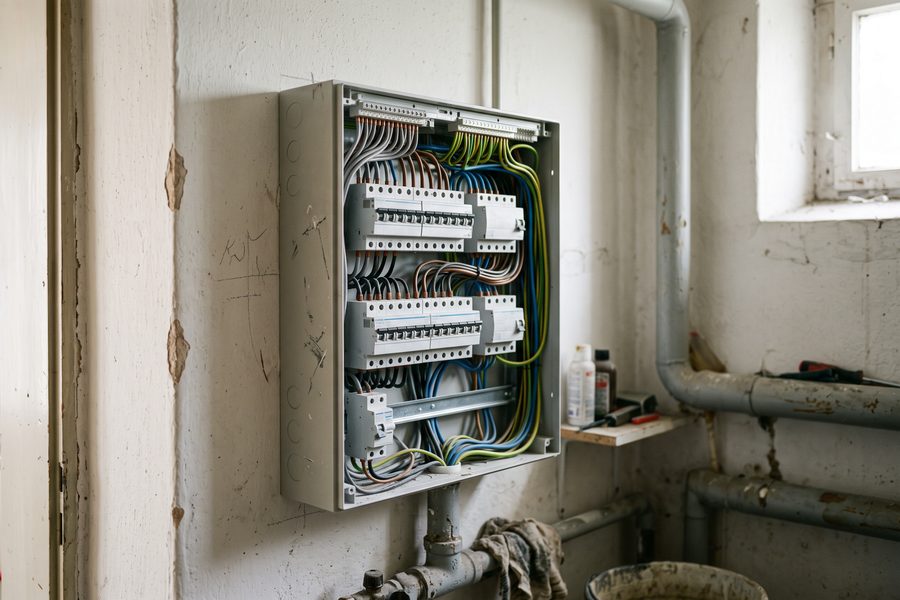 Neu verdrahteter Zählerschrank